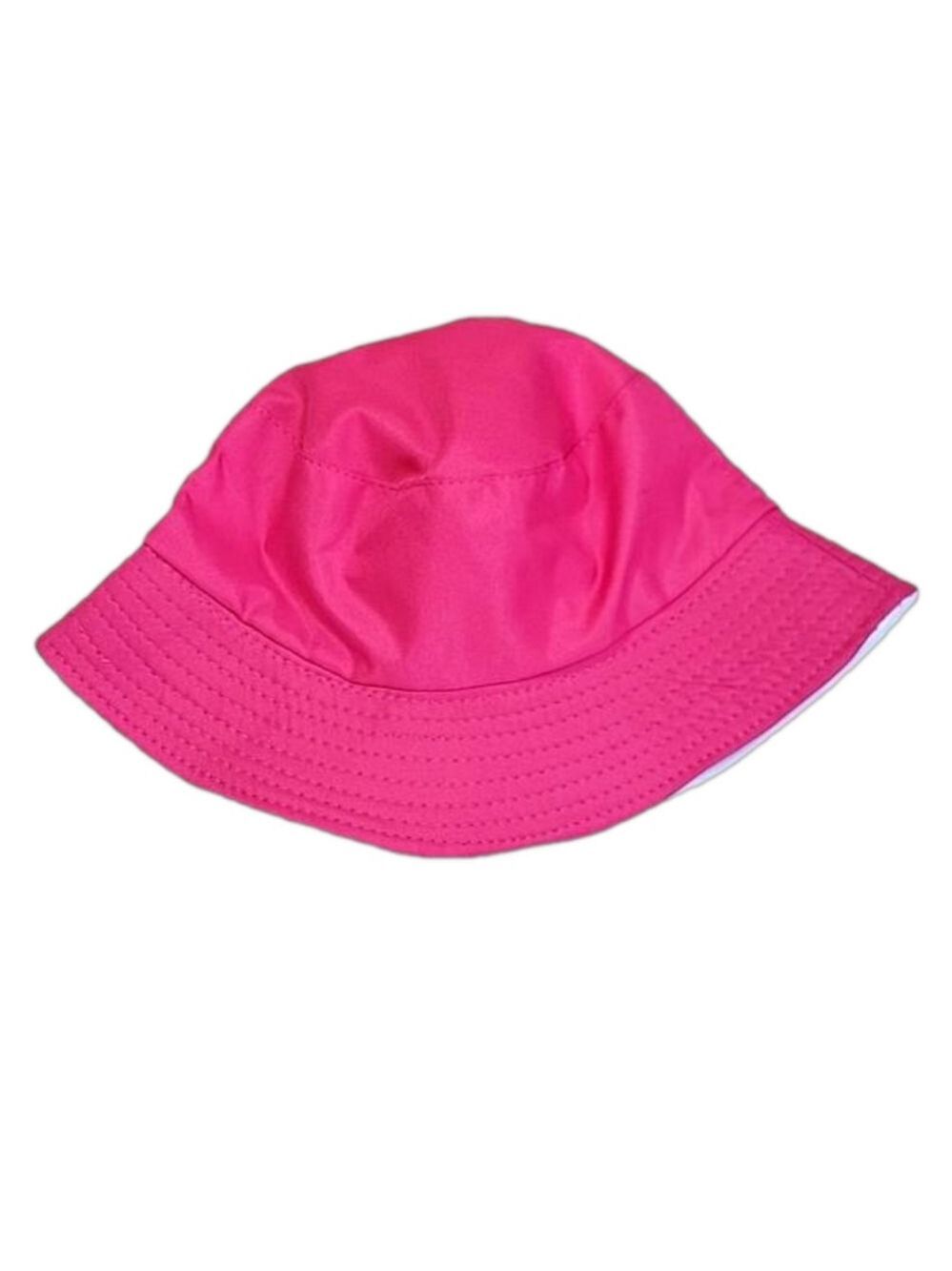 Hot Pink and White Reversible Bucket Hat NWOT
